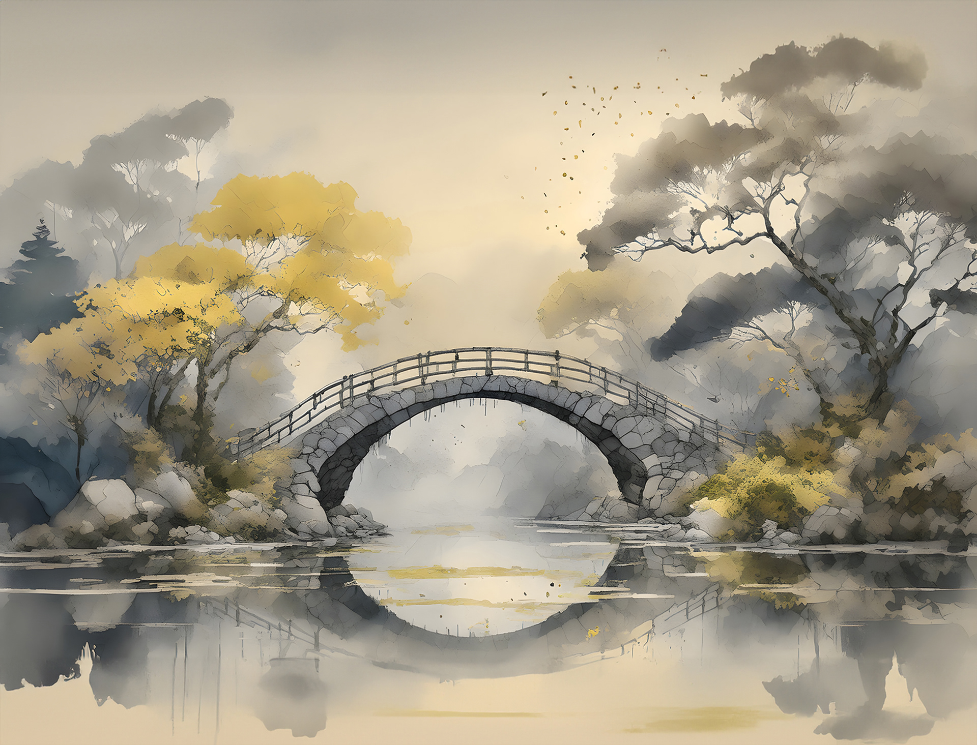 Mural Wallpaper Ethereal Bridge
