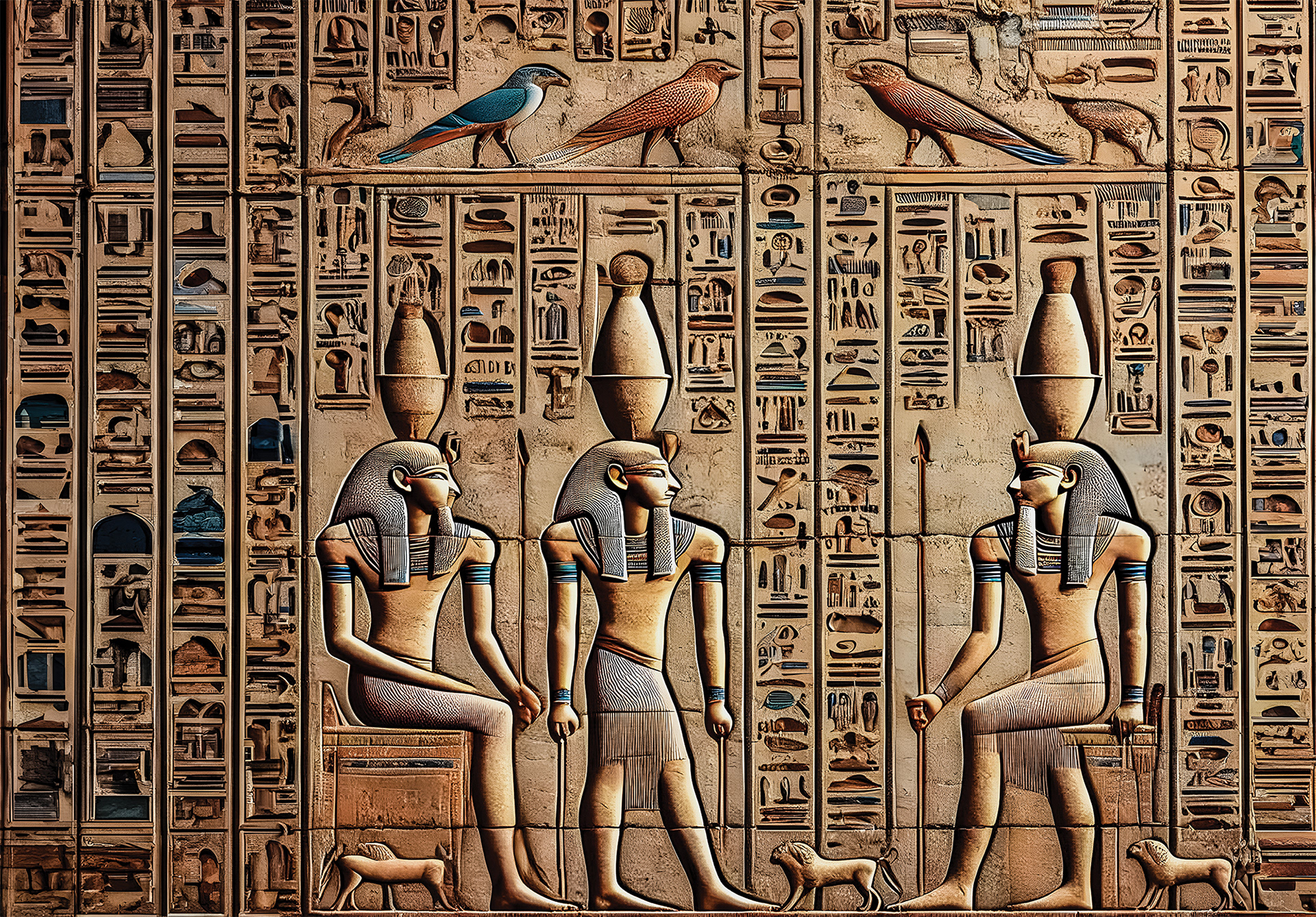 Mural Wallpaper Egyptian Relief Wall Art