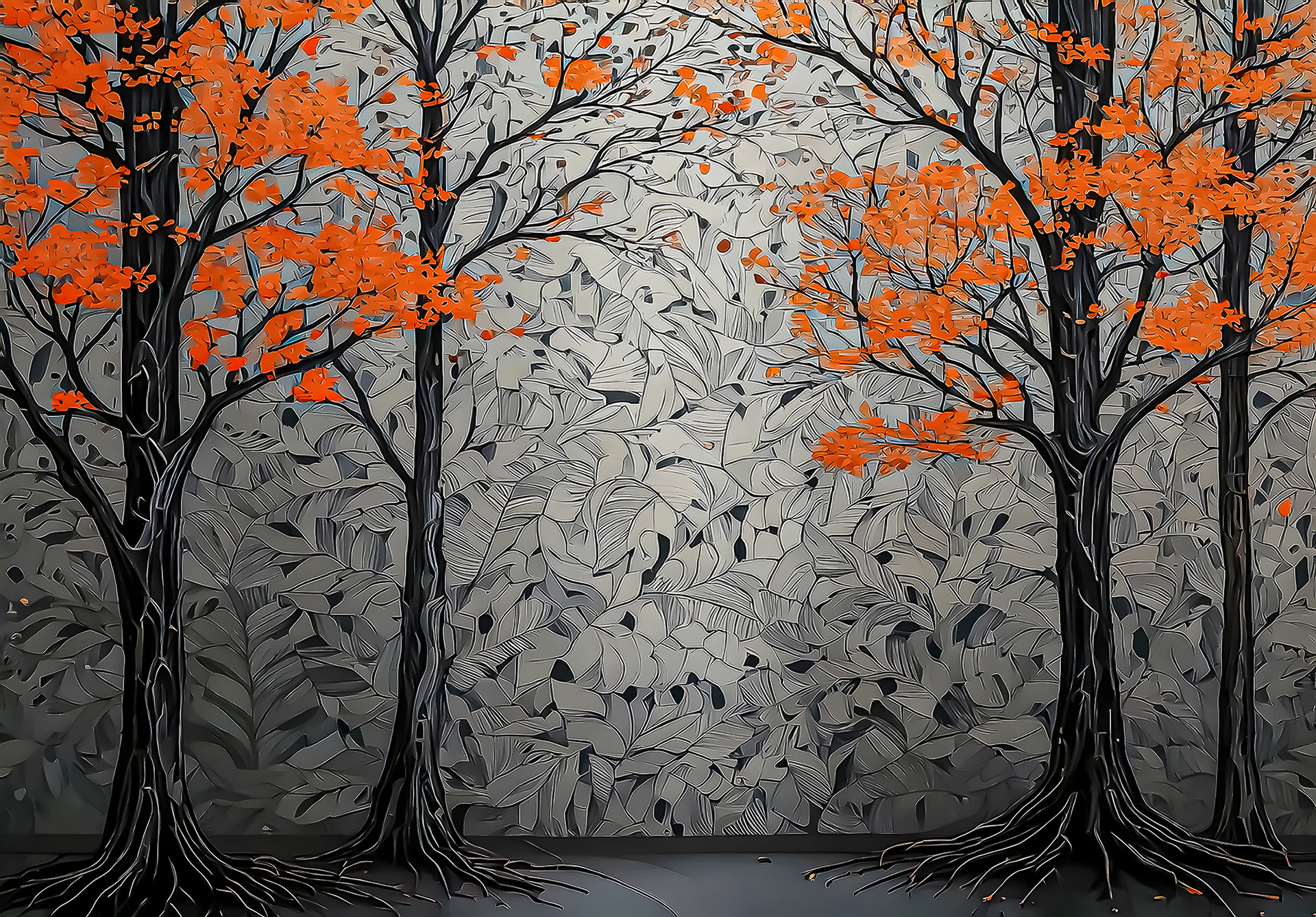 Mural Wallpaper Echoes of Fall