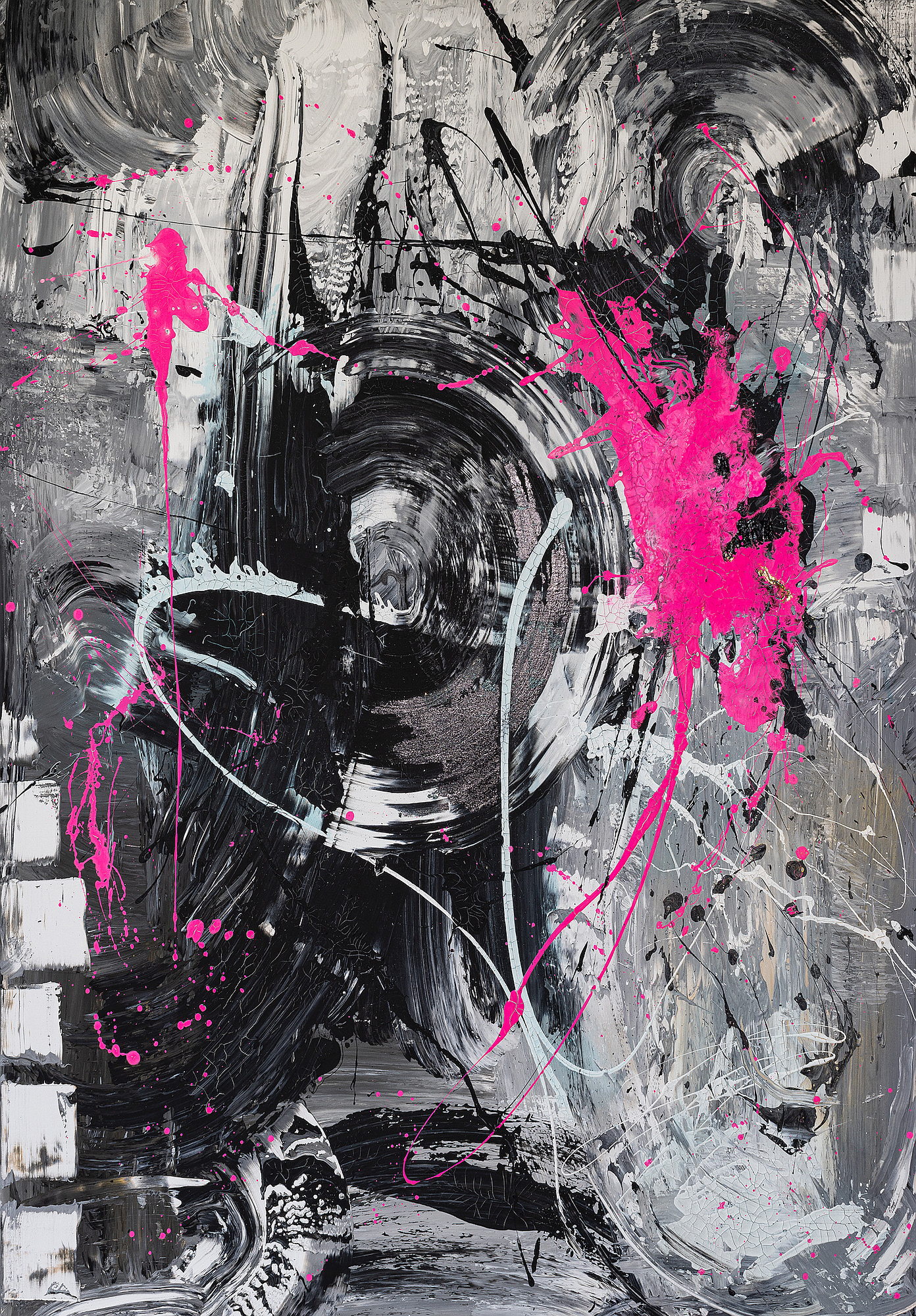 Wall Mural Pink Chaos (Model ID: JP5-0249WM-PT)