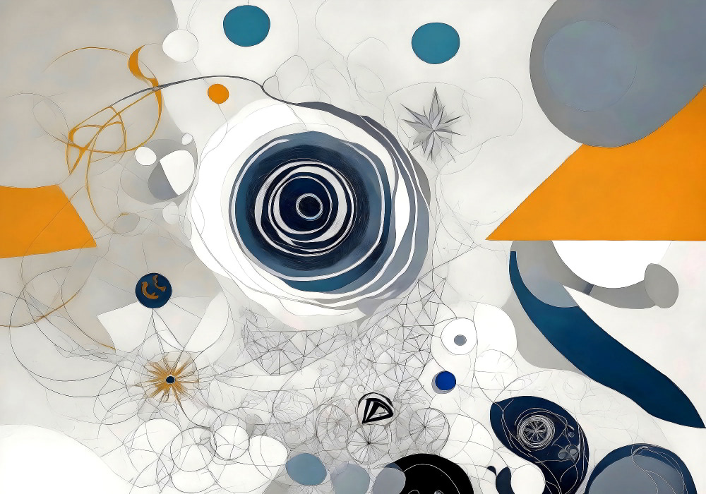 Mural Wallpaper Abstract Geometric Art with a Pop of Color