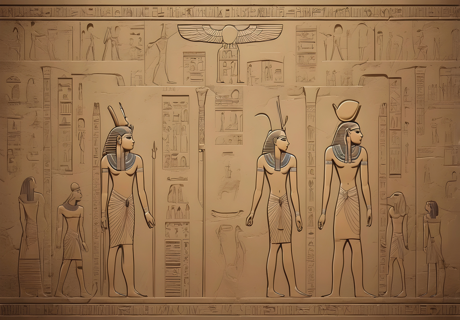 Mural Wallpaper Egyptian Figures