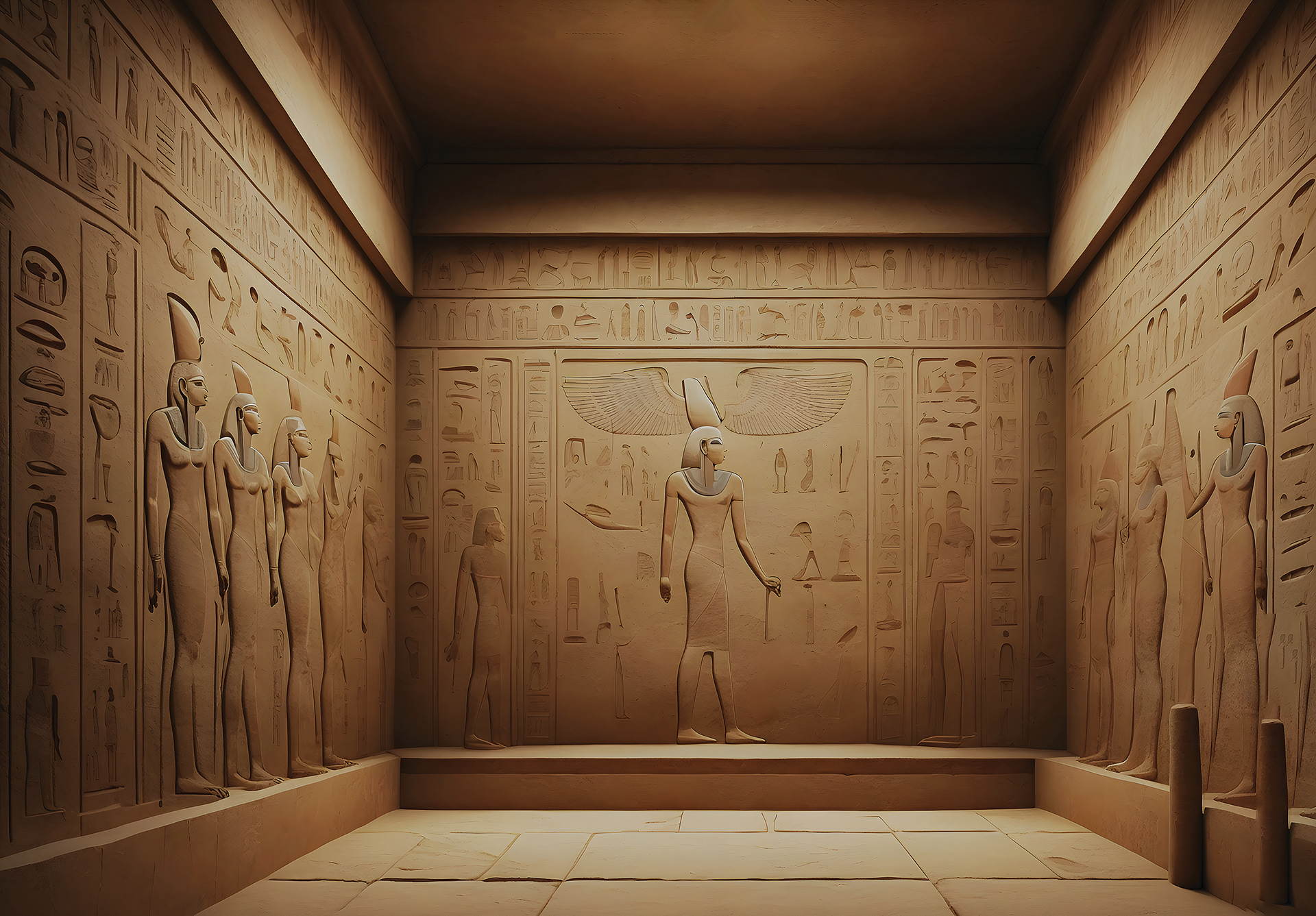 Mural Wallpaper Ancient Egyptian Tomb Chamber