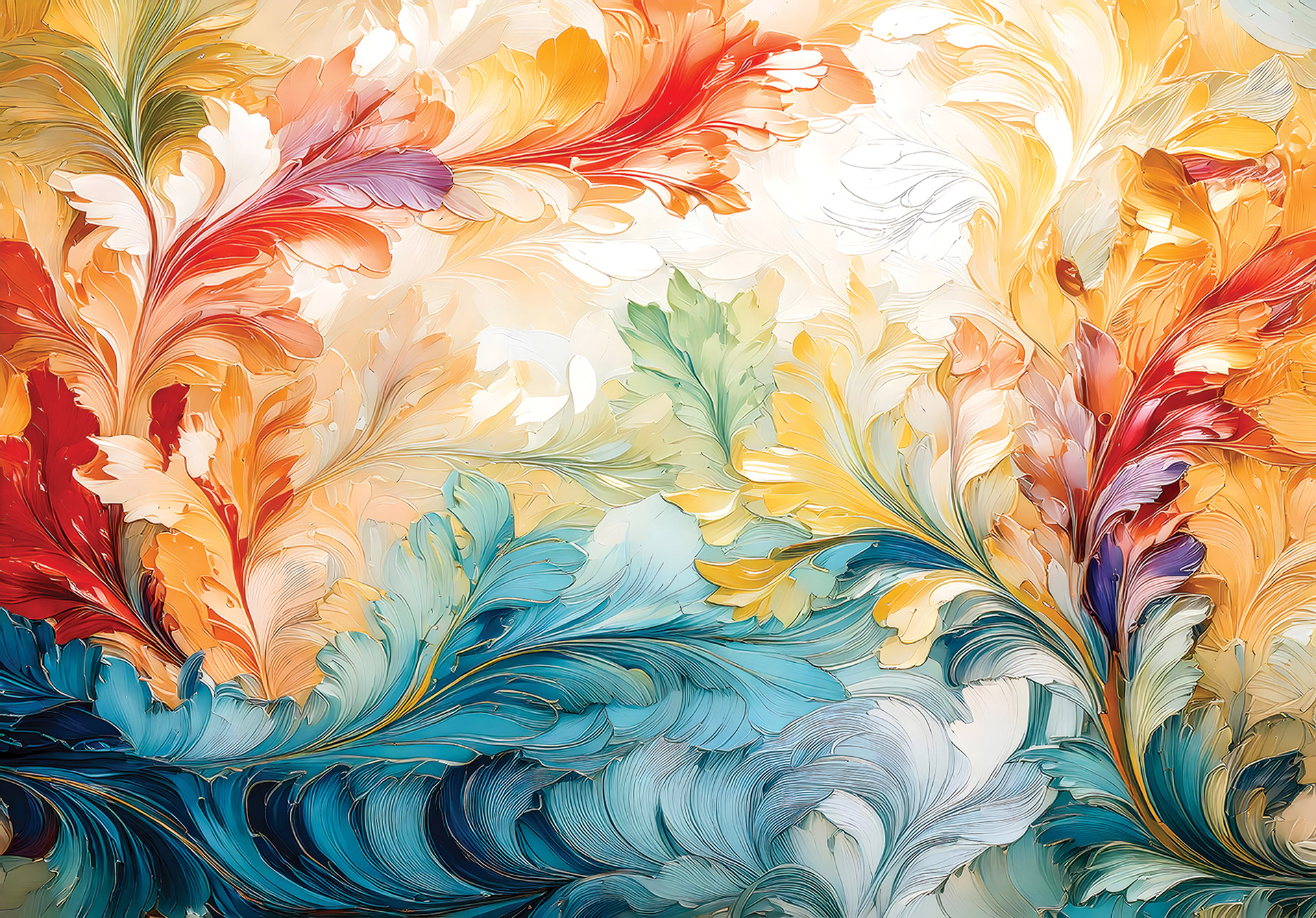 Mural Wallpaper Dancing Colors
