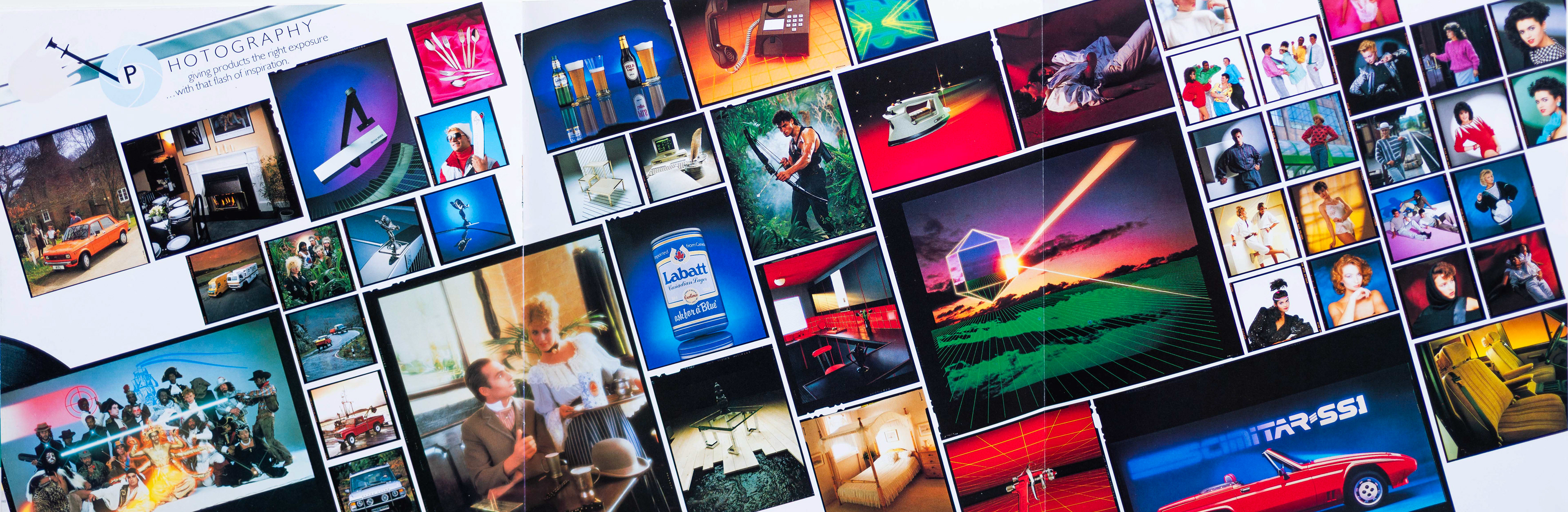 Collage of vibrant, retro-themed photos including people, objects, and scenes. Bright colors convey an energetic, nostalgic vibe.