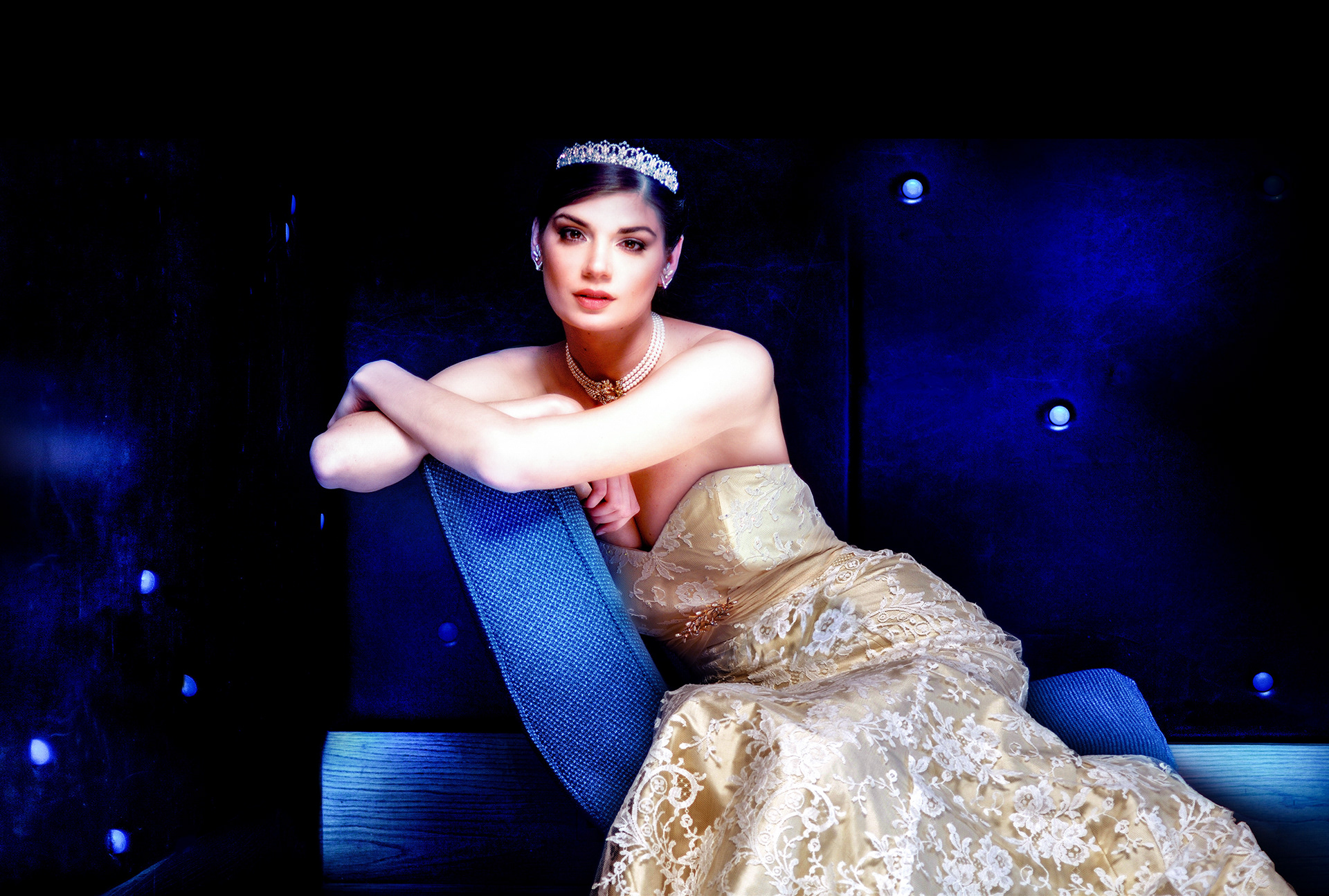 Elegant couture wedding dress captured in editorial-style photoshoot in Birmingham