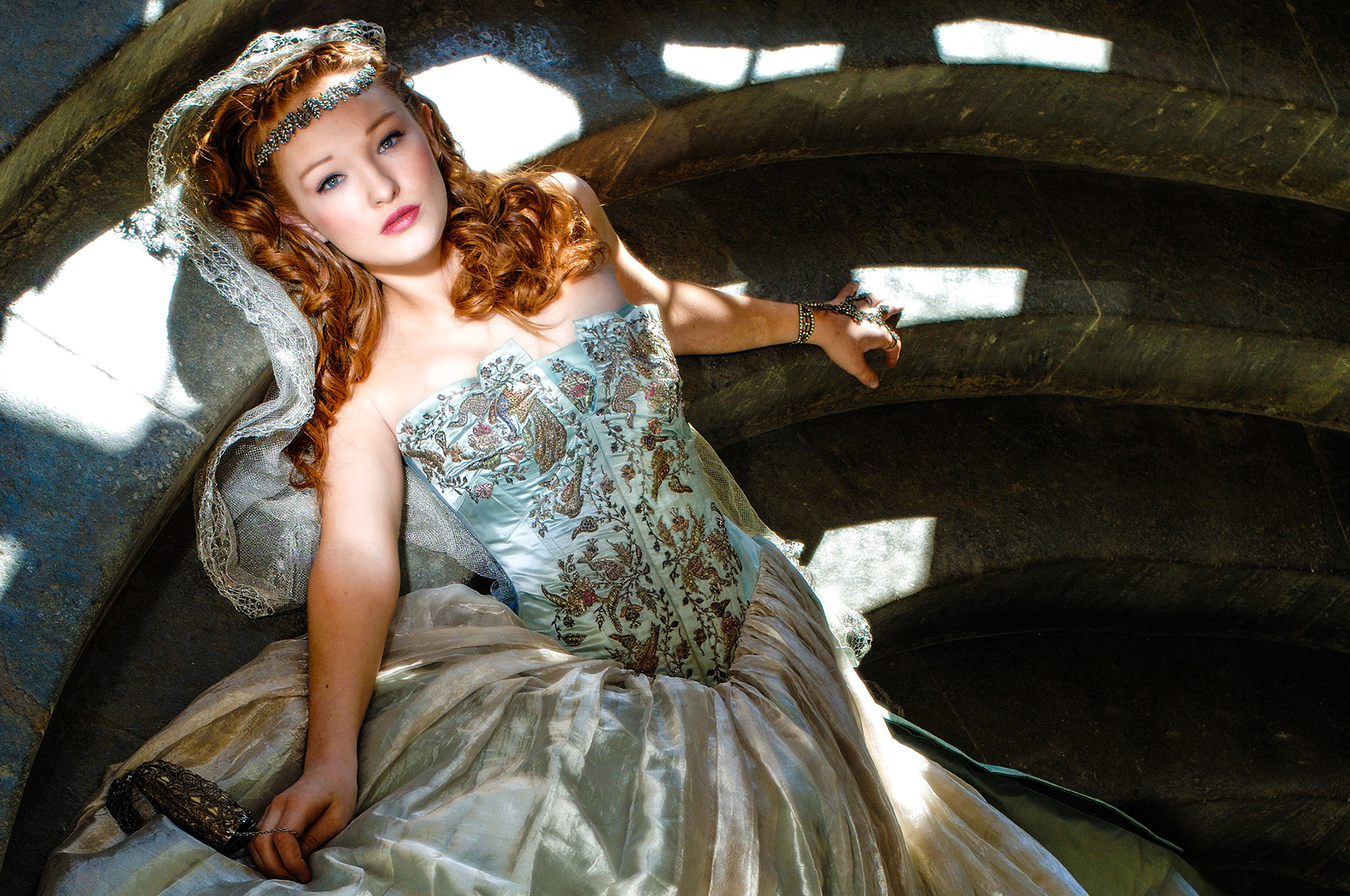 Bridal couture photography by professional Birmingham photographer in historic manor setting