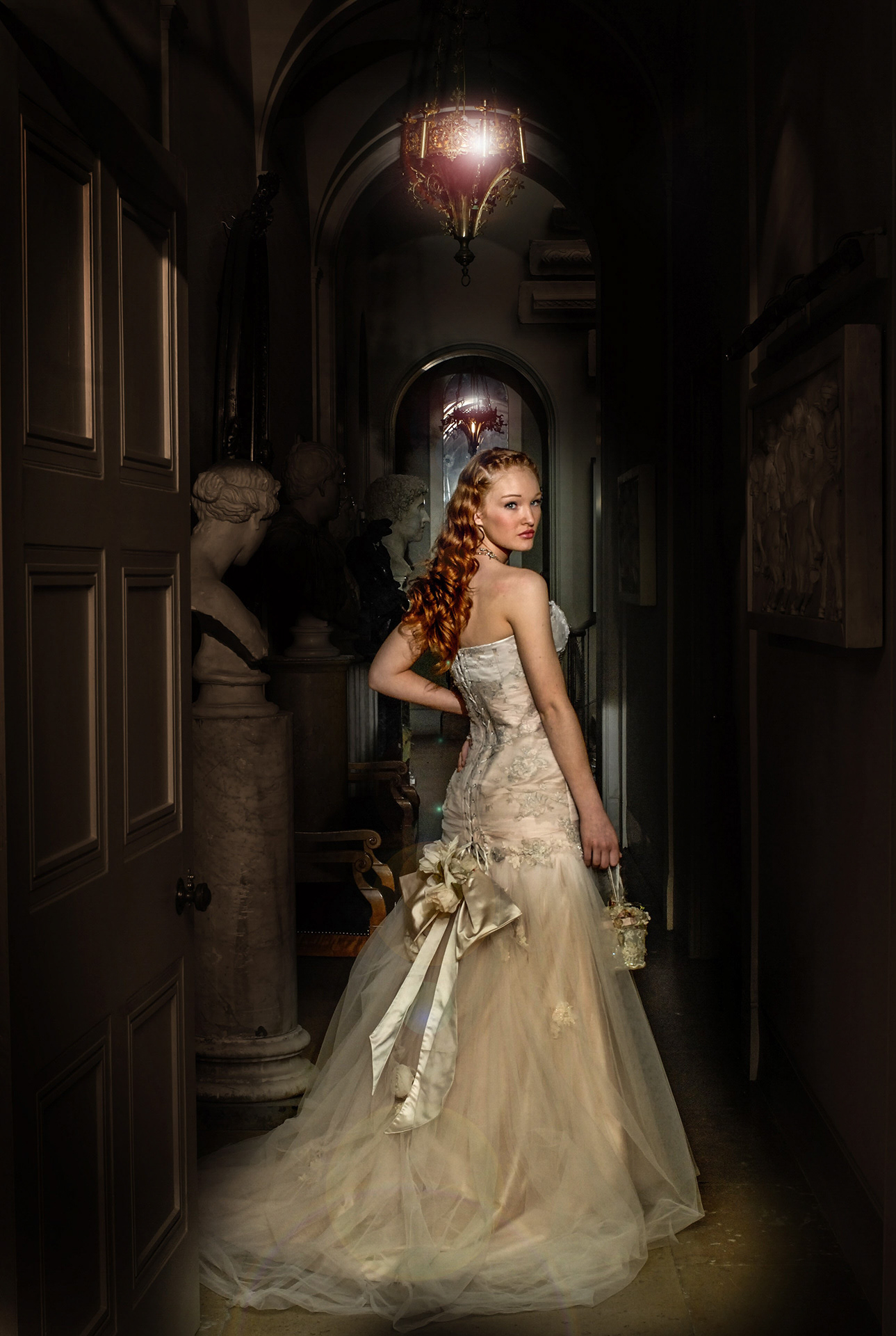 Luxury bridal couture photo session at iconic Birmingham location