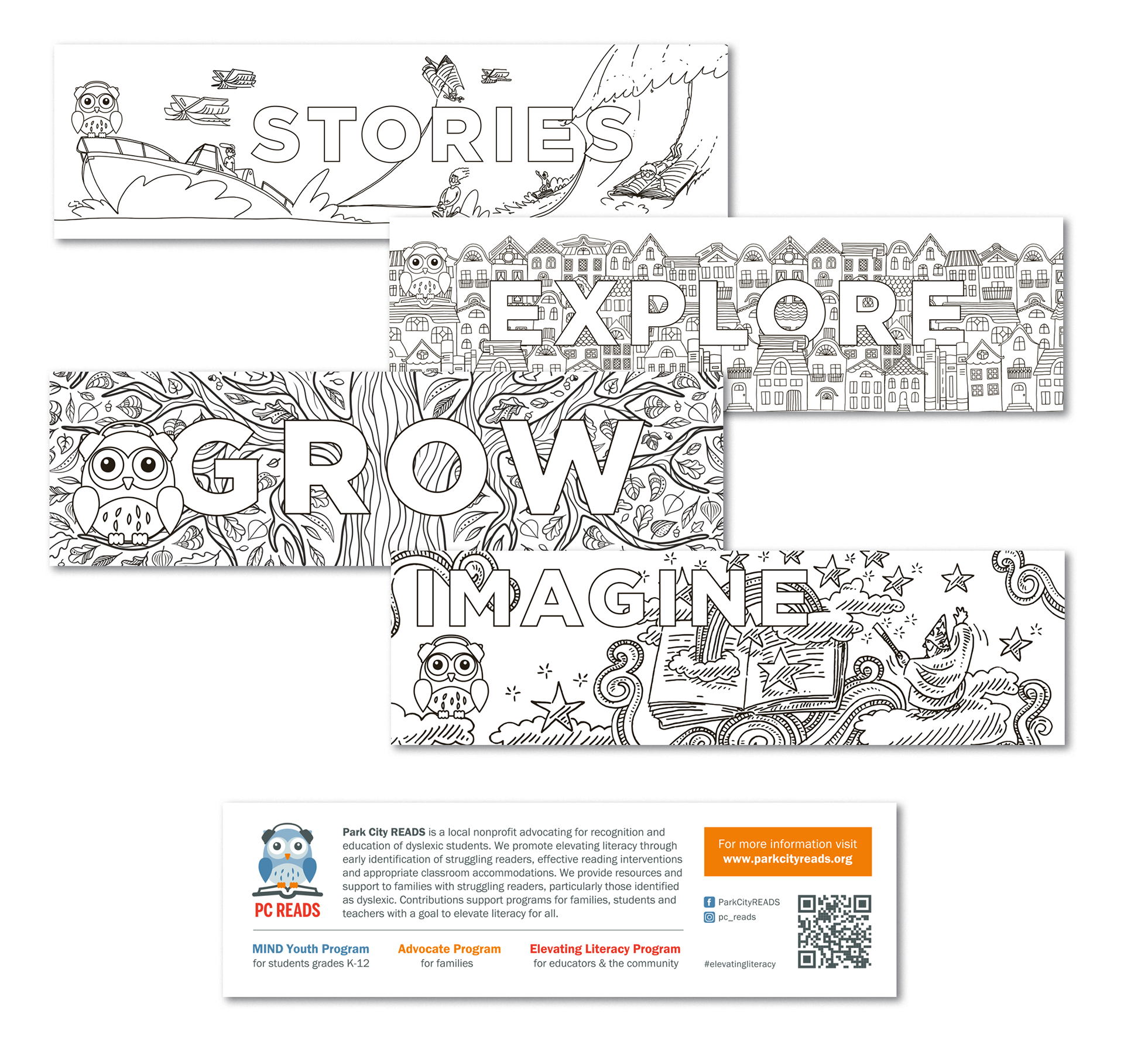 Coloring bookmarks for kids event