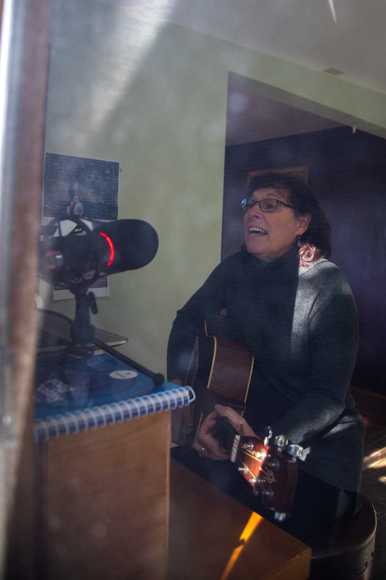 Marie Boozer plays guitar for her fourth grade class as a short break from their work. Her students are encouraged to request songs that they would like to hear, both educational and for fun.