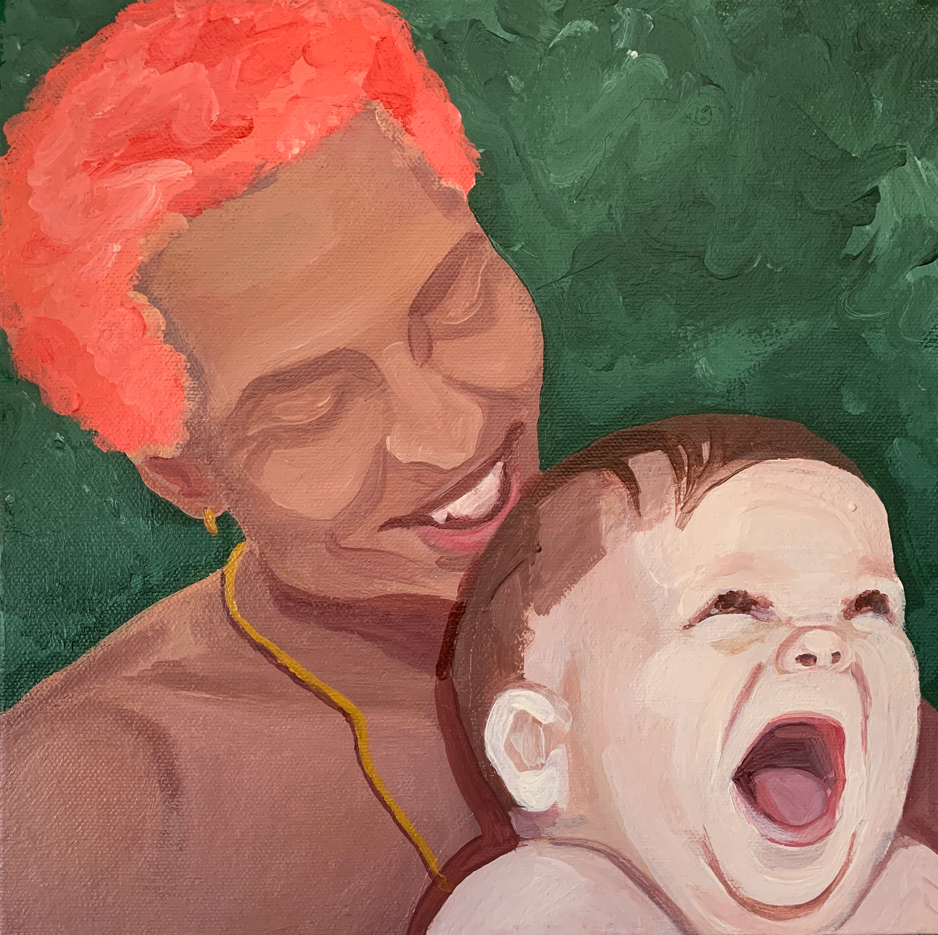 Private Commission. 10"x10". Acrylic on stretched canvas. July 2019.