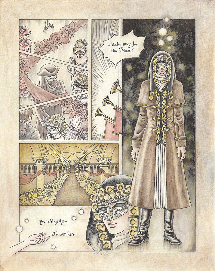 The Sorrow of the Mask manga concept art 1