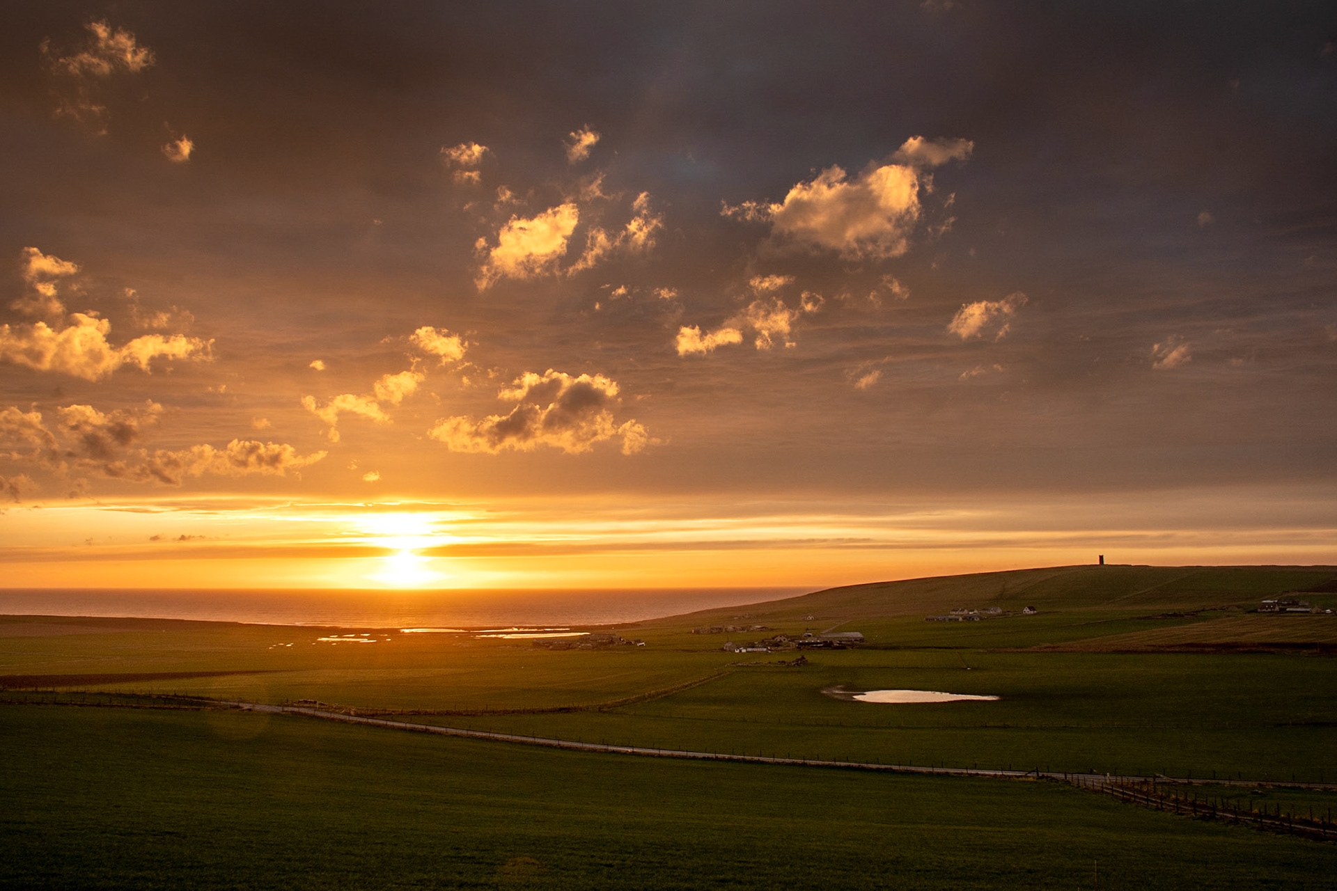 Sun catching the clouds