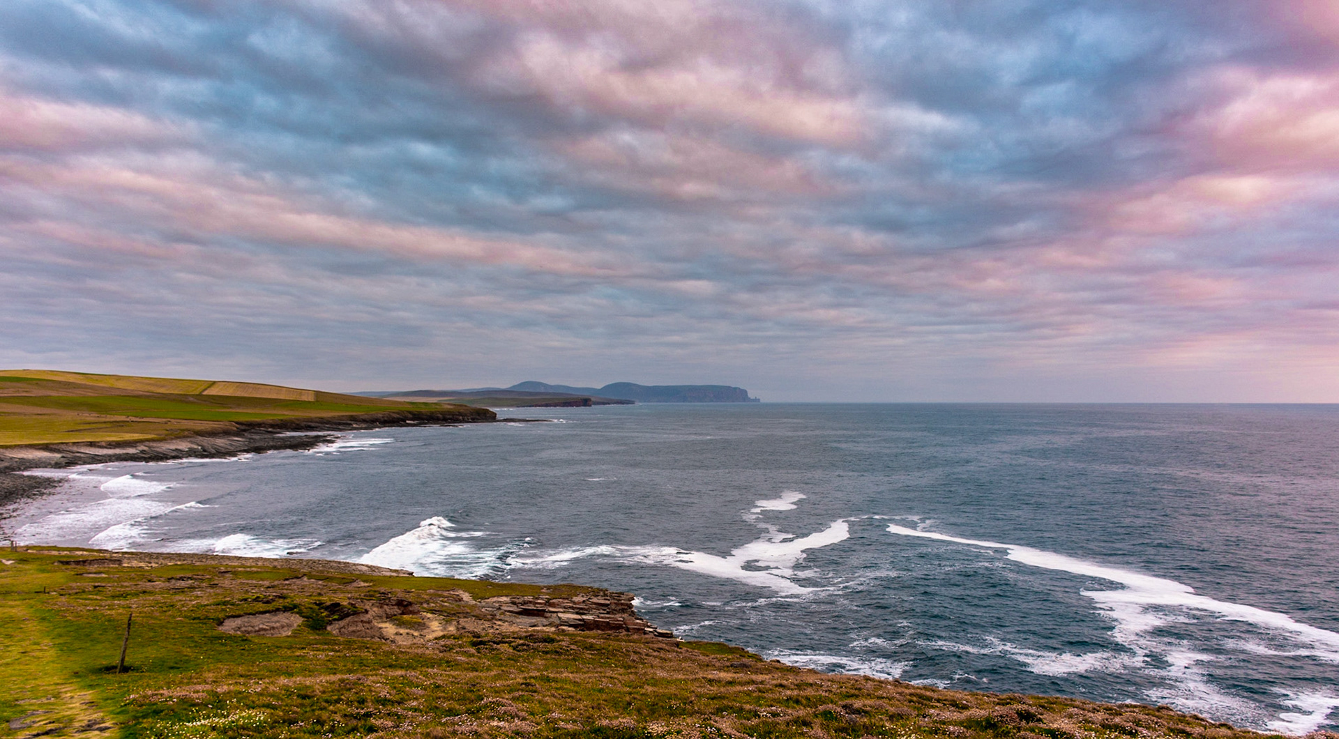 Looking down the west coast or Orkney