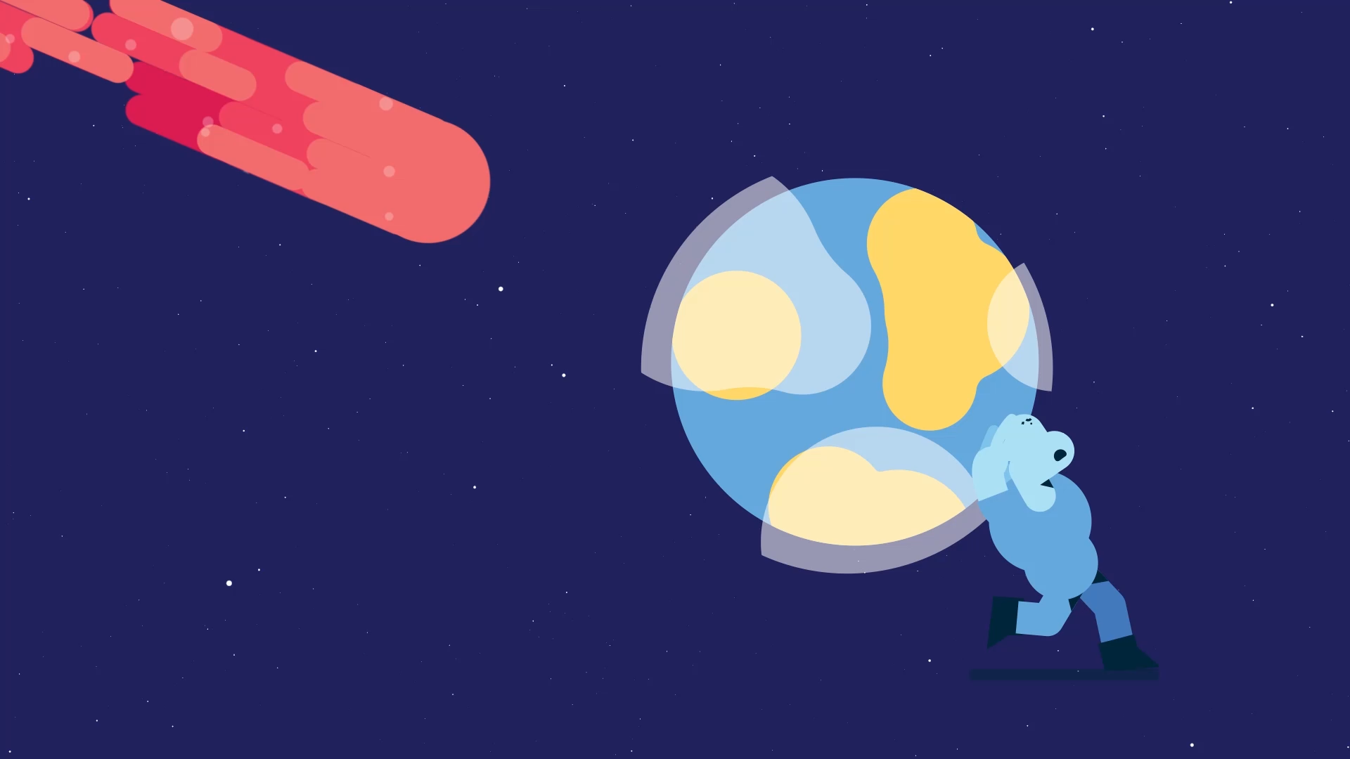 Running from asteroid