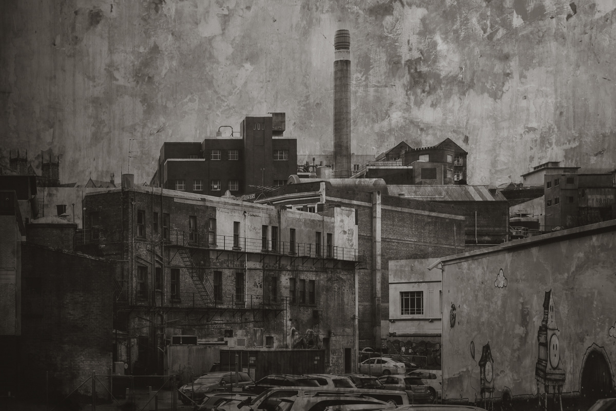 Back Street with Speights Brewery in the background