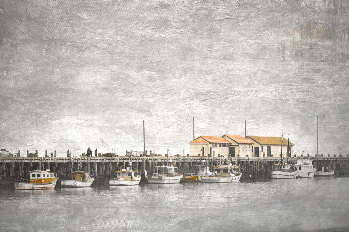 Boats In The Harbour (In Monochrome) (Oamaru)