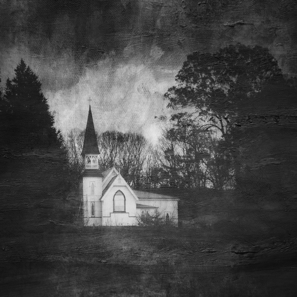 Te Aute Chapel In Black & White