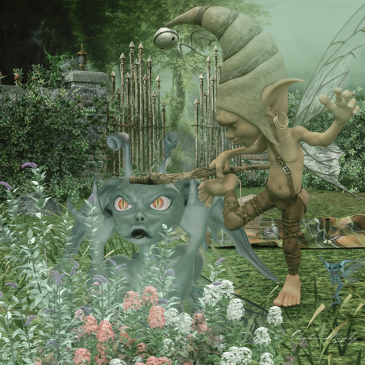 Pixie's at Play (Shift Art Daz Studio Challenge - September 2020 - Theme - A Little Pixie)