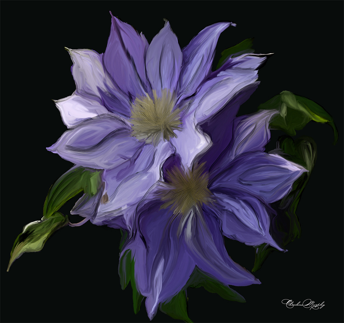 Hand Painted Purple Flower (4.27.2020)