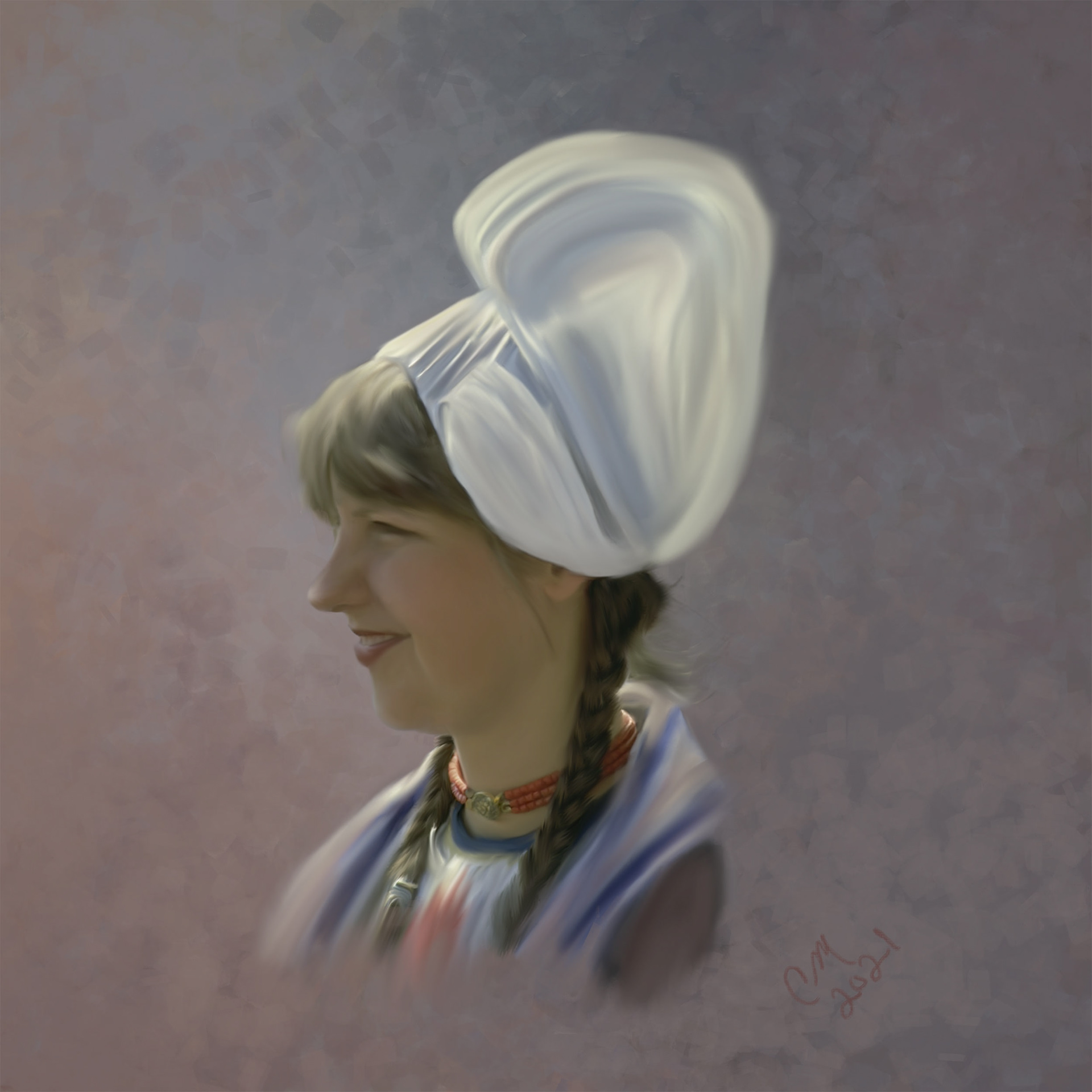 Lady from Holland - Hand Rendered