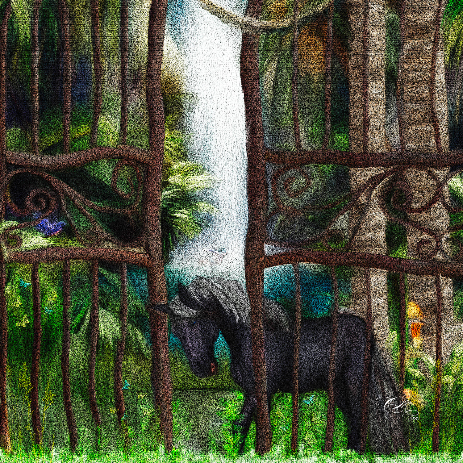 Paradise - Hand Painted Mixer Brush