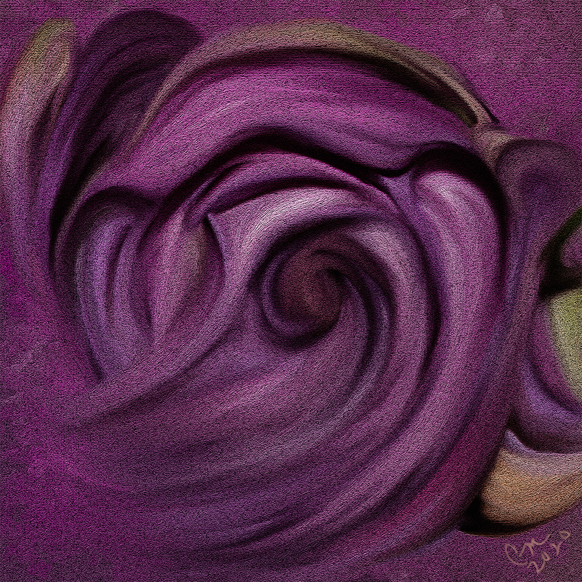 Abstract Rose - Hand Painted Mixer Brush