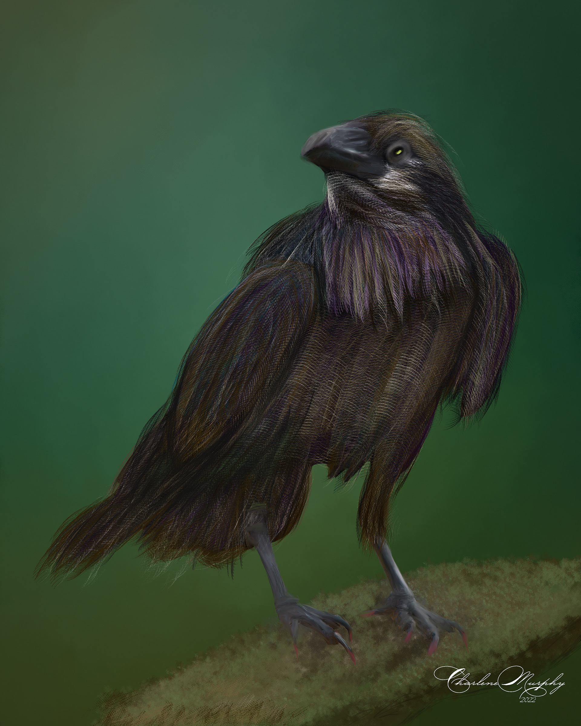 Raven - Hand Painted Mixer Brush (2022)