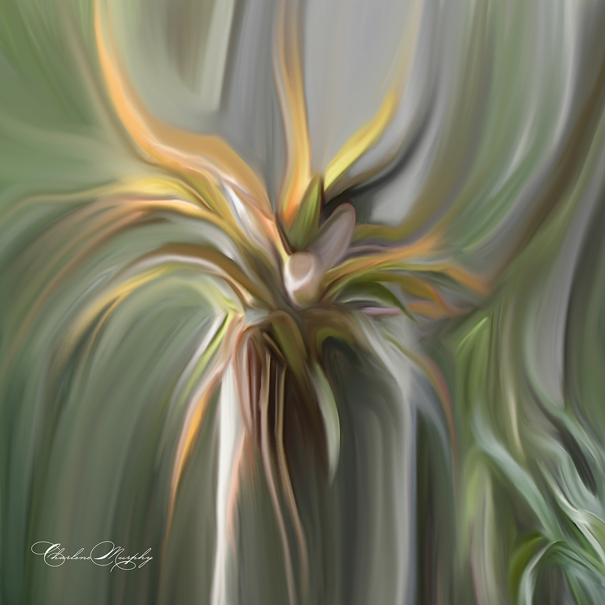 Bromeliad - Hand Painted Mixer Brush