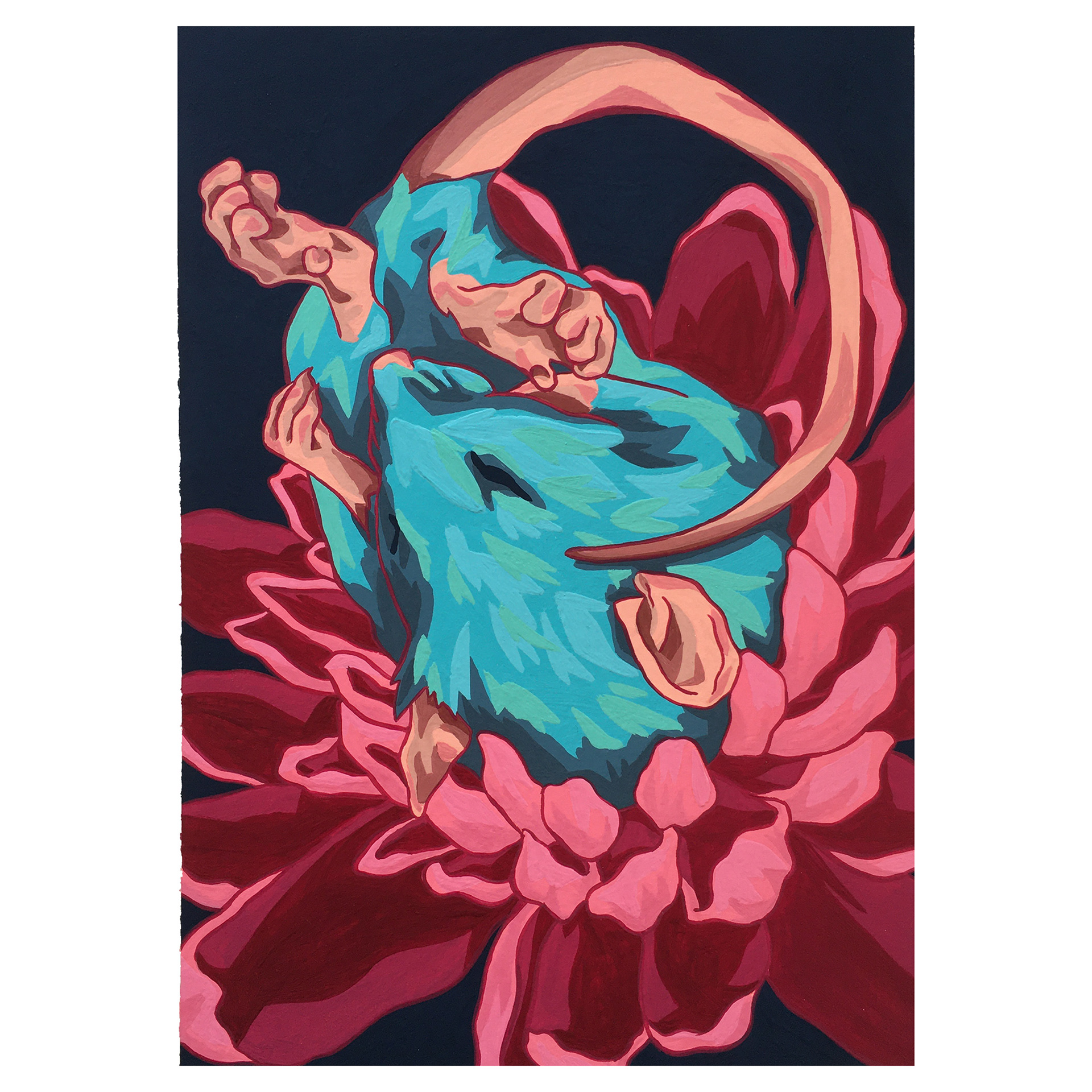 Year of the Rat, gouache