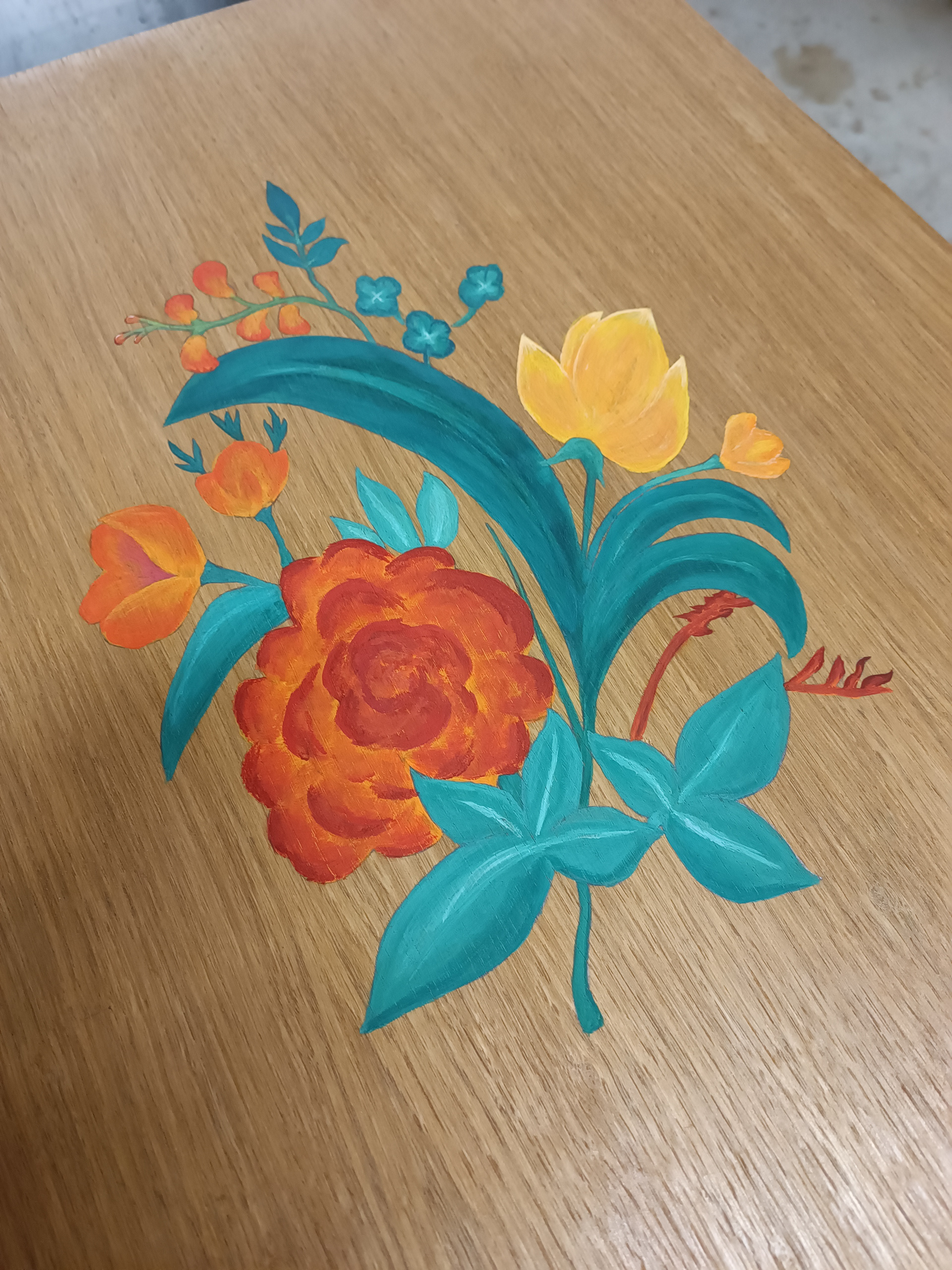 Focus peinture de pendule