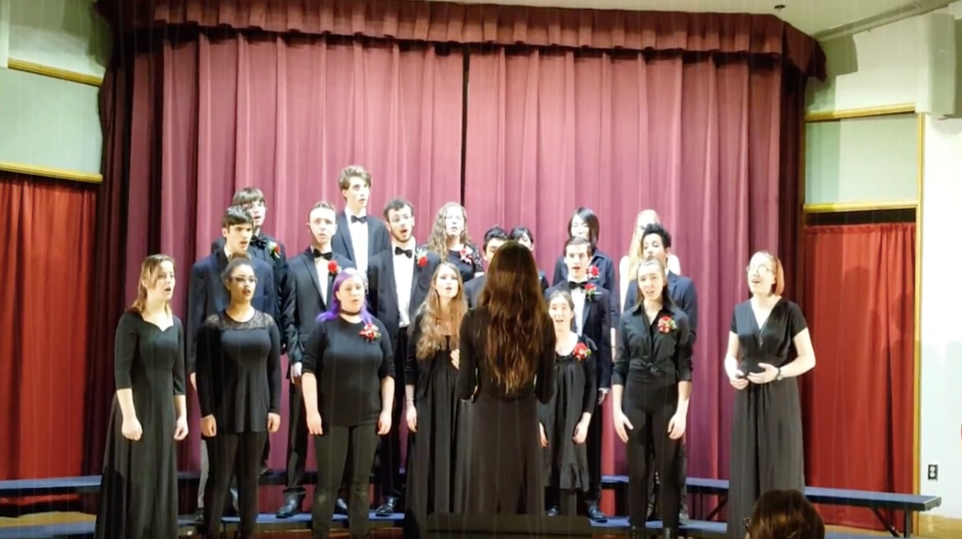 For my senior project in high school, I tried something a bit unorthodox: I had recently learned Etude No. 3, 'Tristesse' by Frederic Chopin and I thought, wouldn't this be incredible if it could be sung by human voices? Of course the range of the piano far exceeds that of a person, and the virtuosic passages in the middle are definitely impossible for anyone to sing. This was the first big challenge of my project: to arrange a version of the piece that would be physically possible for a choir, and to write lyrics (for which I adapted Henry Wadsworth Longfellow's poem, 'The Tide Rises, the Tide Falls' to the piece). Then I coordinated with our choir teacher who graciously allowed me to use some class time to teach my piece to the class, and conducted the choir for our performance at the school recital. My arrangement, in the end, was extraordinarily difficult, so I was incredibly proud and grateful to my classmates for working so hard to conquer it on my behalf.