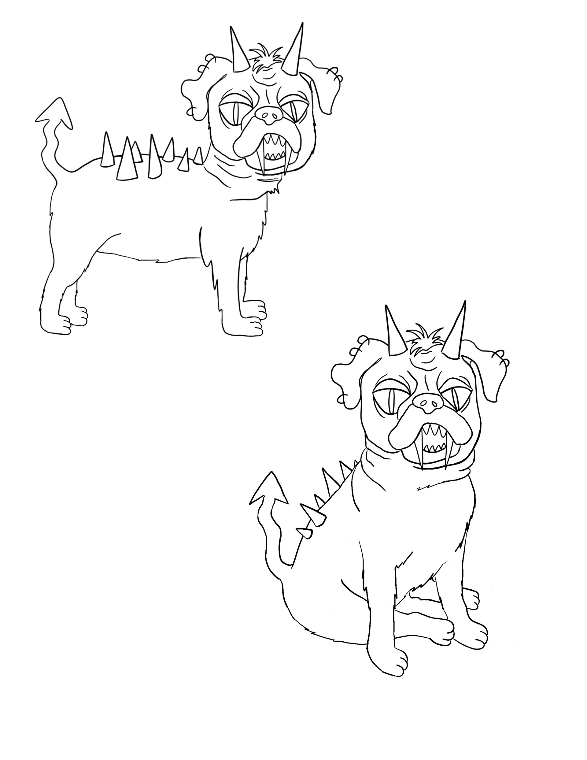 character designs for student animated film (2019)