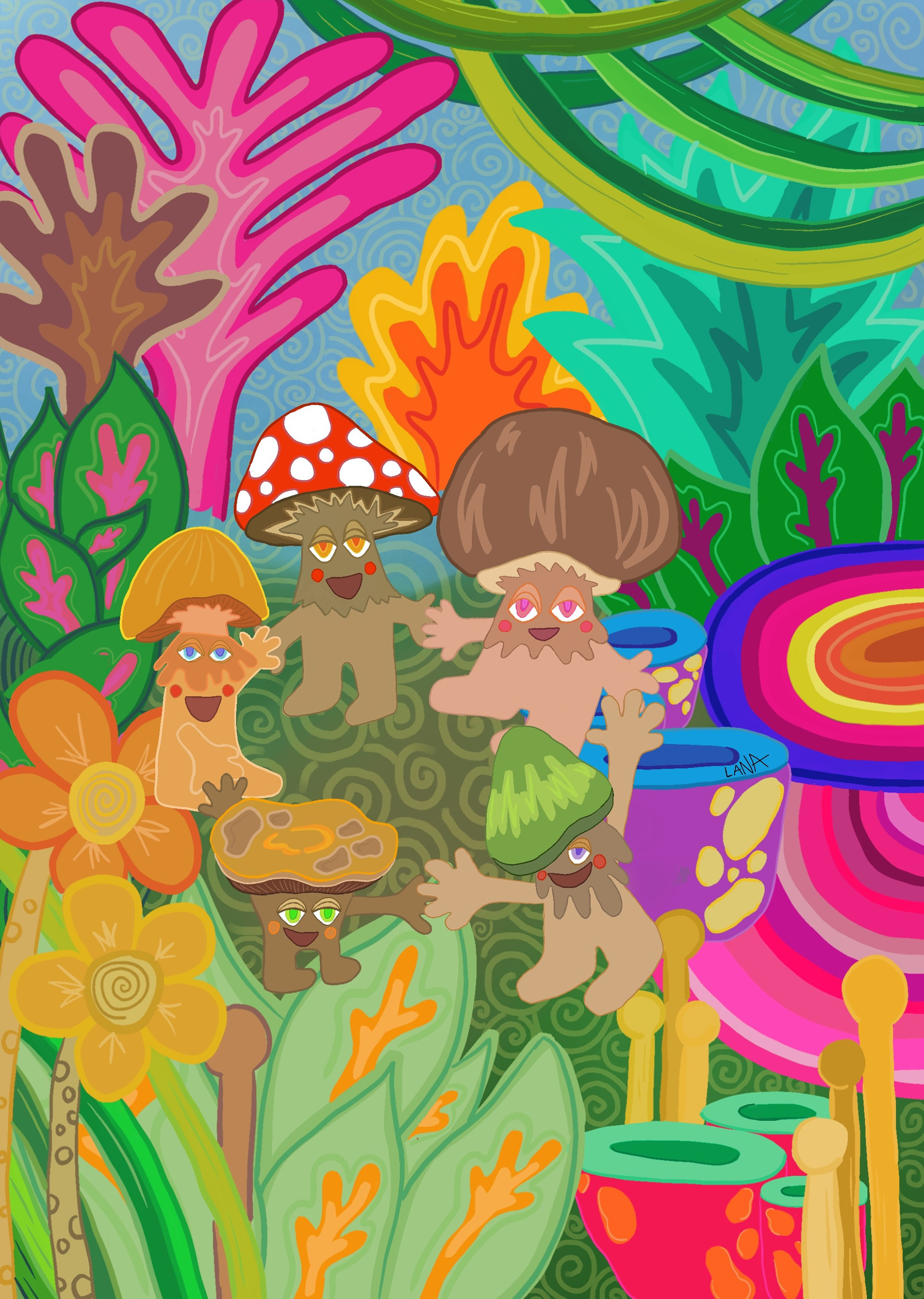 procreate for iPad - BFRB Zine at the university of Texas at Dallas (2019)