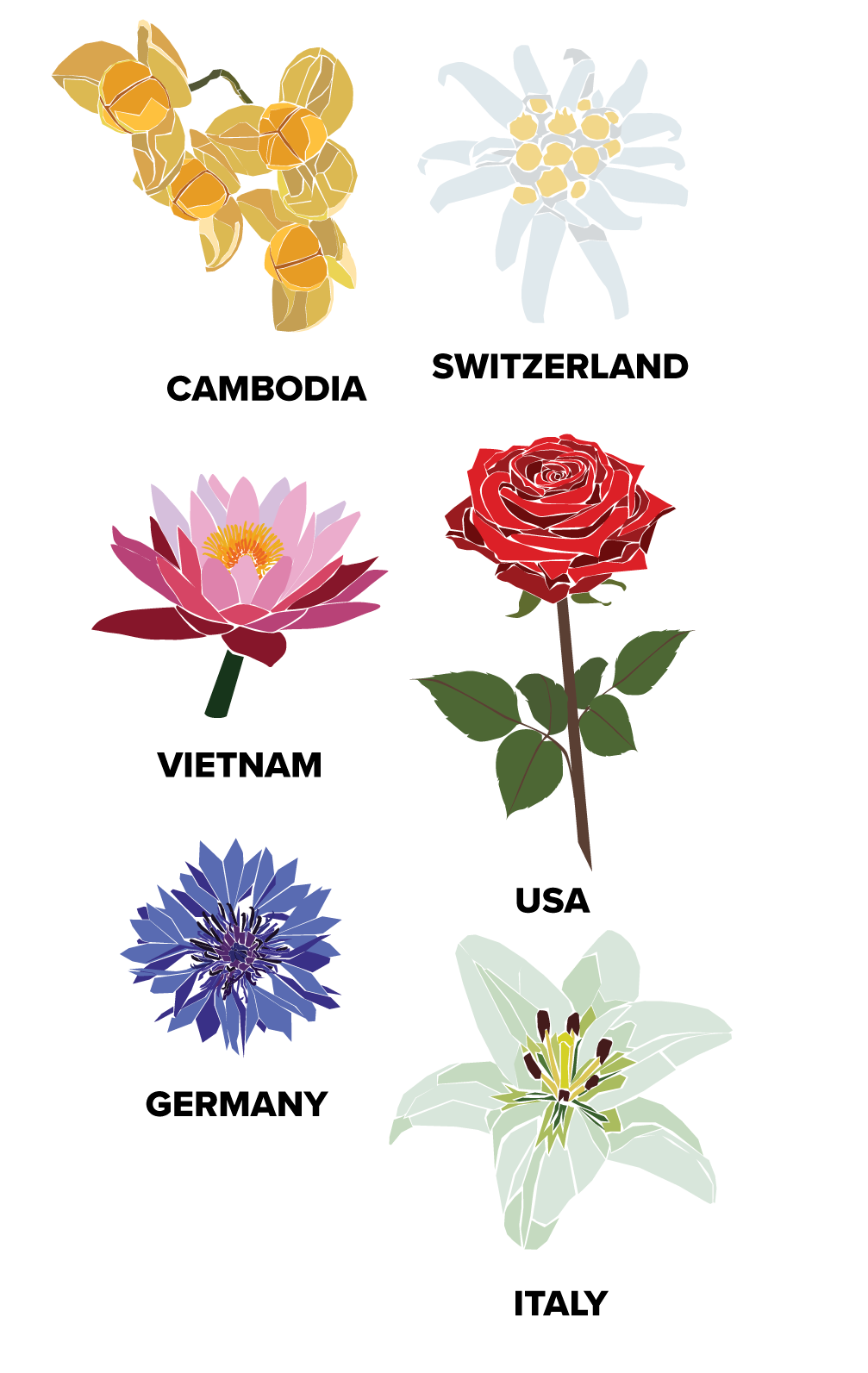 National Mosaic Flowers