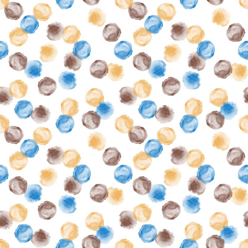 Water Drops Sandy Brown & Cornflower Blue 02/2022