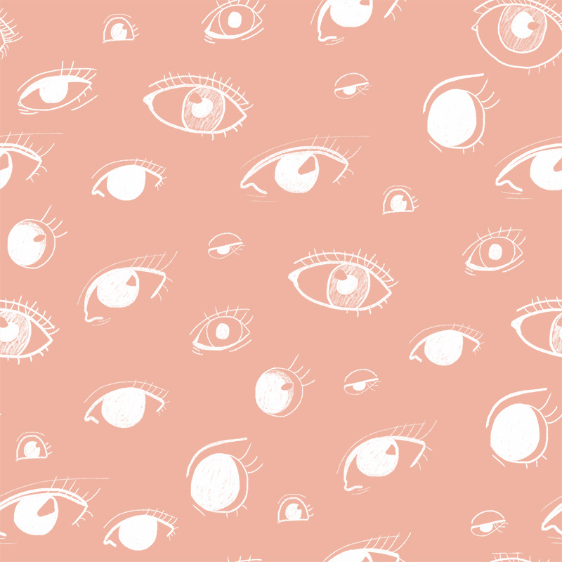 Sketchy Eyes Coral/2021