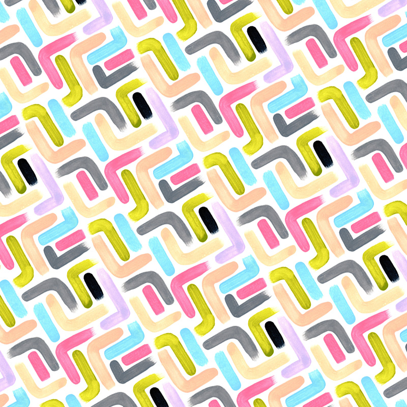 Hand-painted Gouache Lines 01/2022
