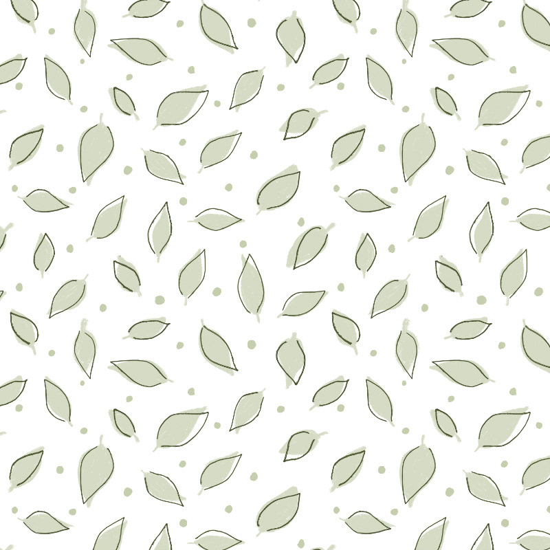 Sketchy Leaves Pastel Green 02/2021