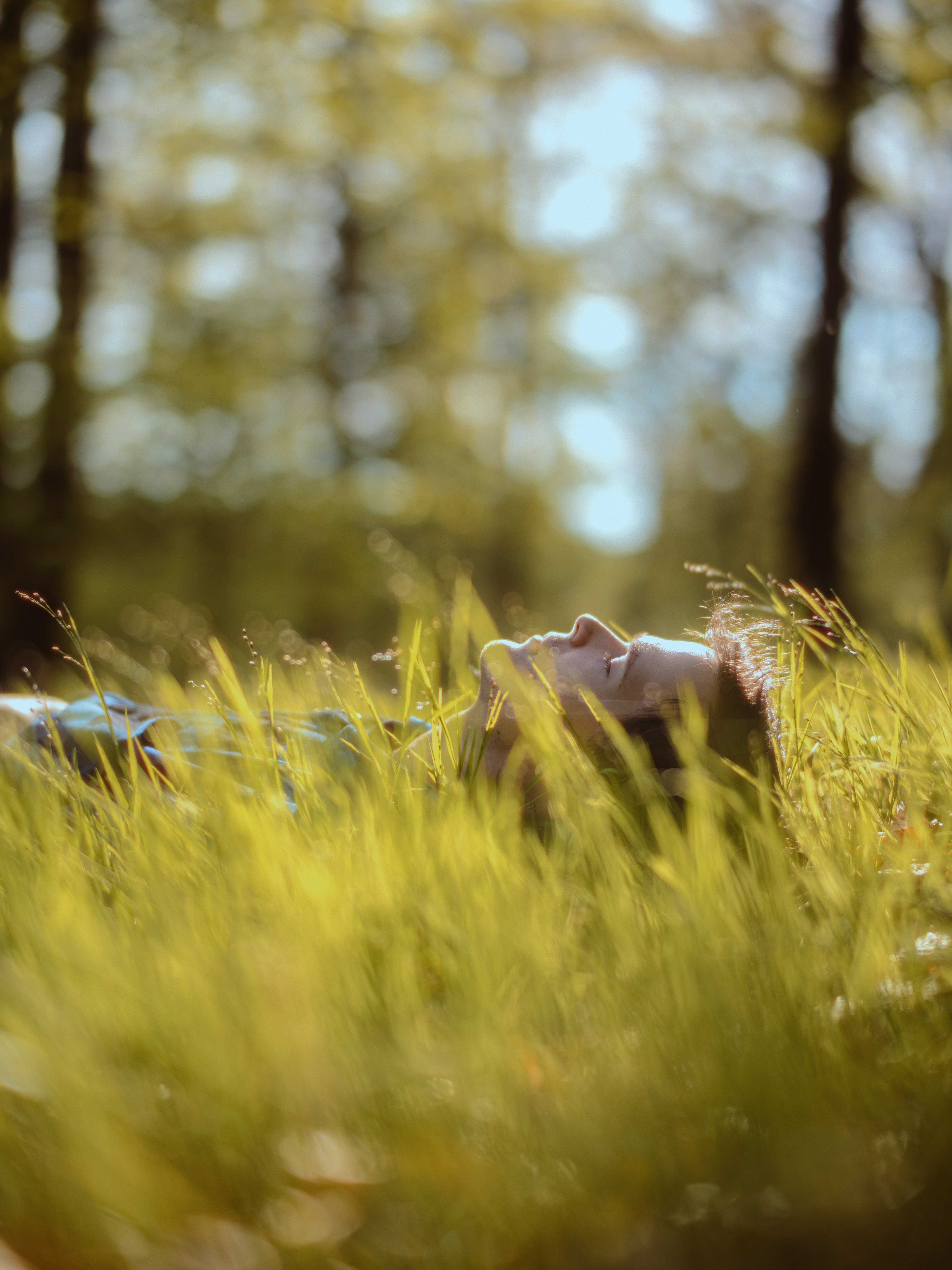 Red Lumberjack Boy - Laying Close Up