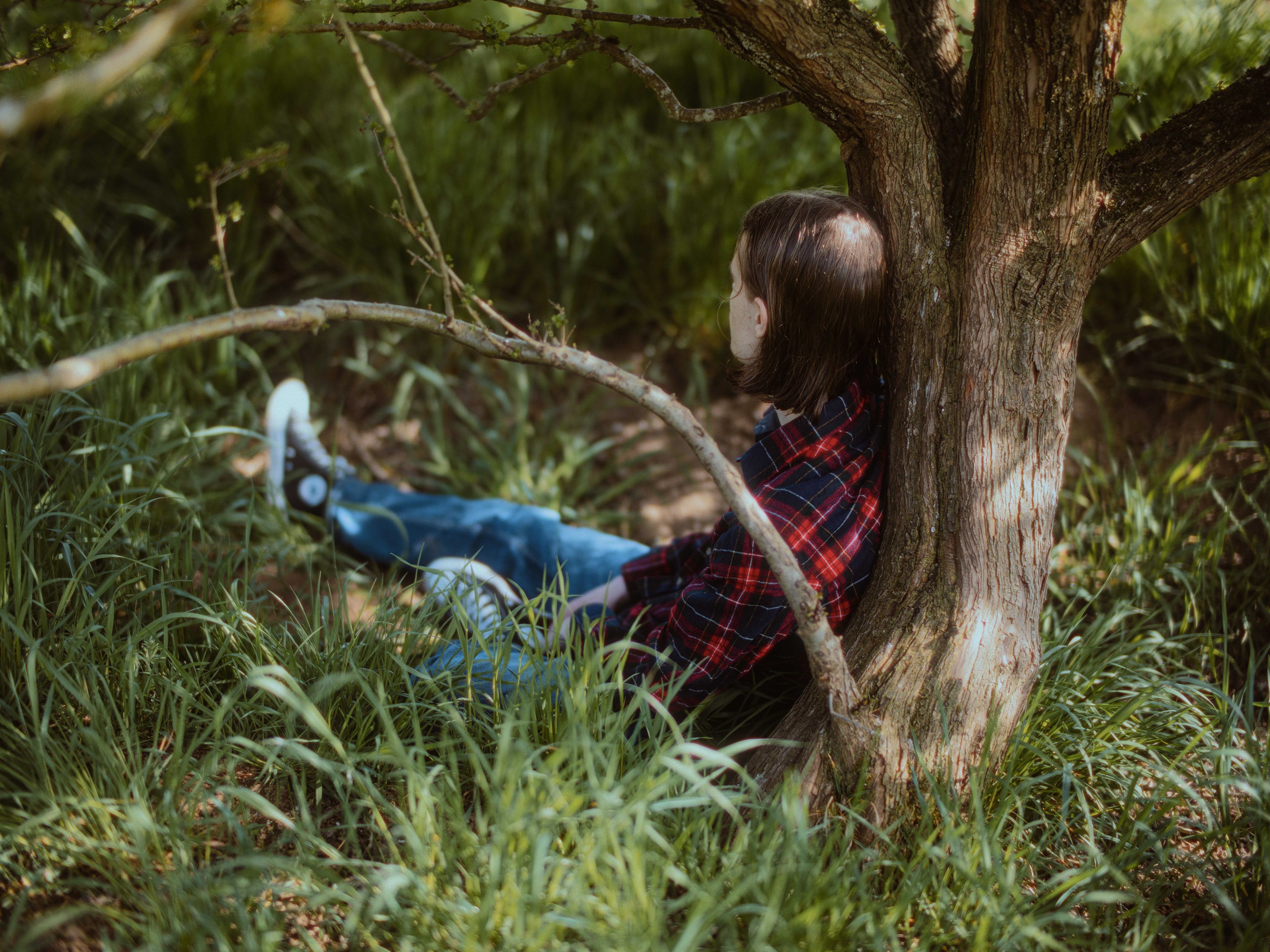 Red Lumberjack Boy - Under the Tree