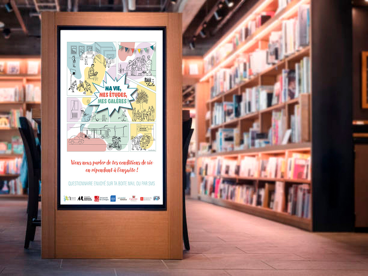Réalisation d'une affiche pour une enquête universitaire