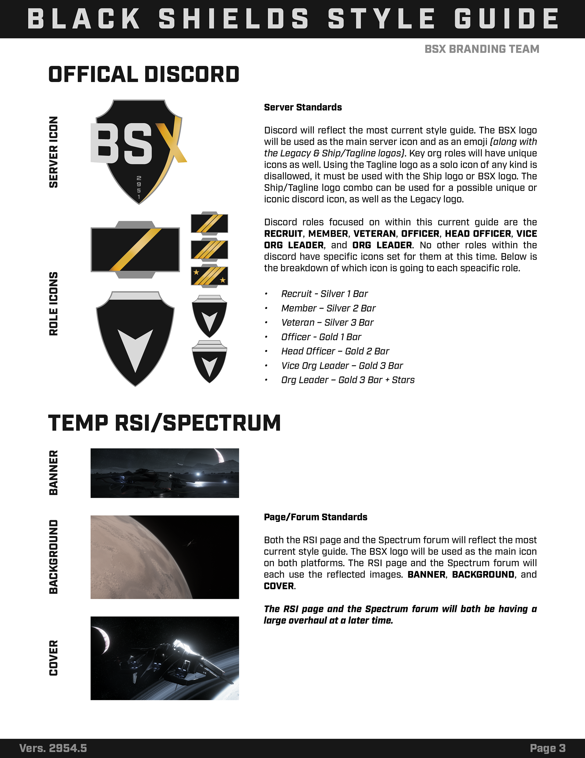 BSX Style Guide Page 3