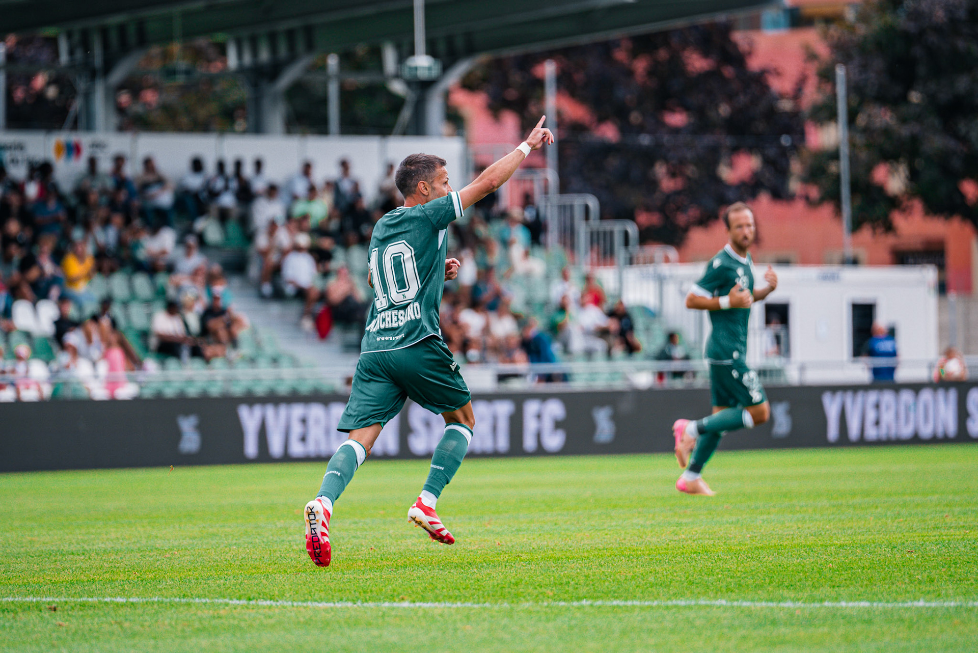 Match opposant Yverdon Sport FC face au Stade Lausanne Ouchy au Stade Municipal. (Christian António/LibsVisuals.com)