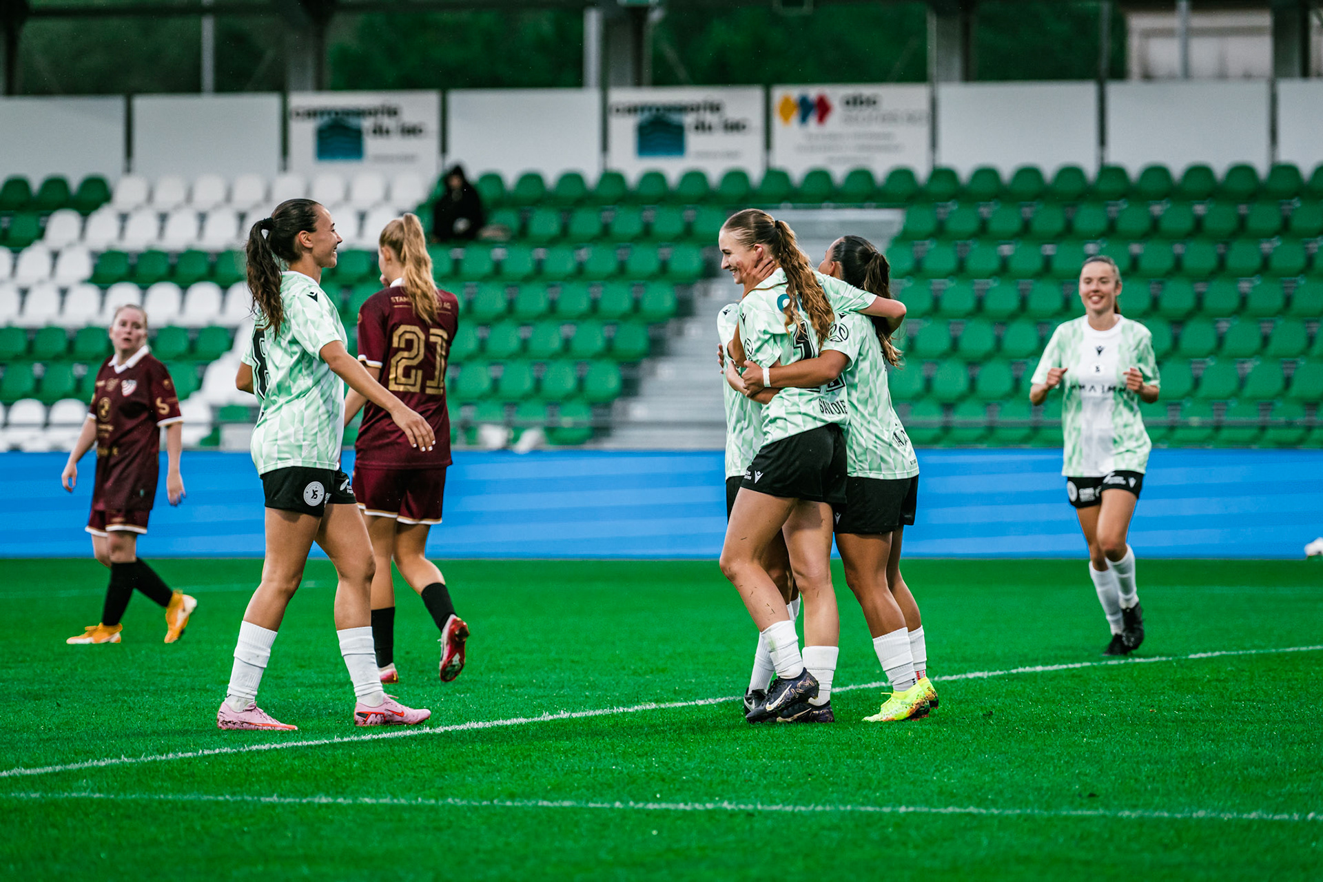 Match championnat LNB féminine opposant Yverdon Sport FC et FC Solothurn Frauen au Stade Municipal. (Christian António/LibsVisuals.com)