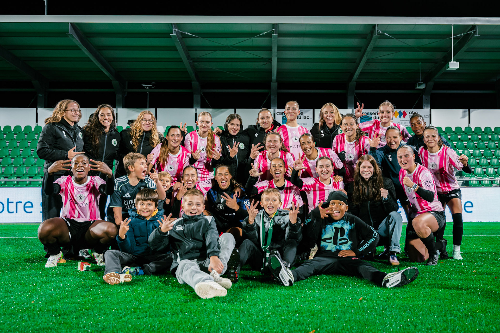 Match de championnat LNB féminine opposant Yverdon Sport FC et le FC Lugano au Stade Municipal, Yverdon-les-Bains. (Christian António / LibsVisuals.com)