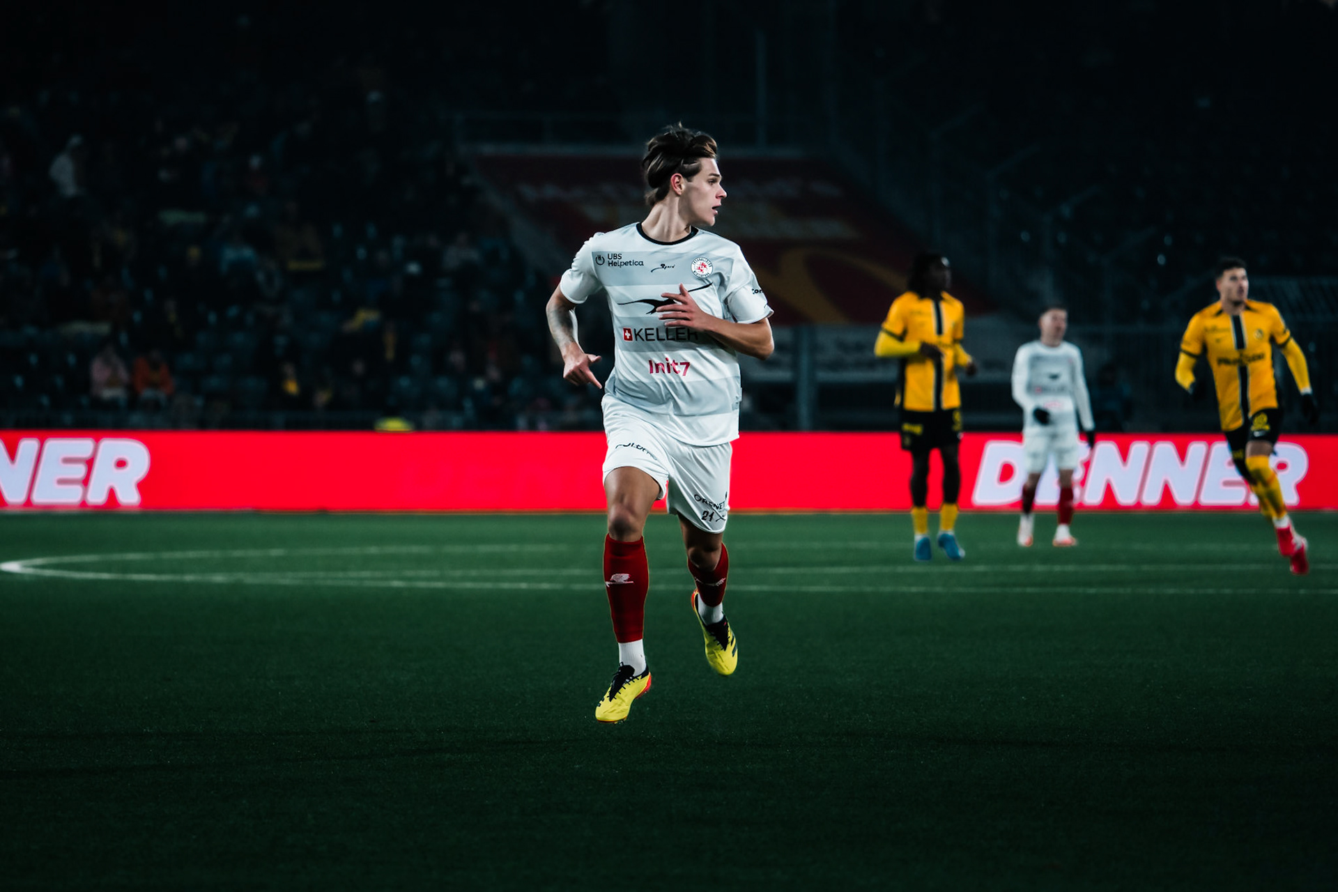Loïc Lüthi, Défenseur du FC Winterthur lors du match entre BSC Young Boys et FC Winterthur au Stadion Wankdorf. (Christian António/LibsVisuals.com)