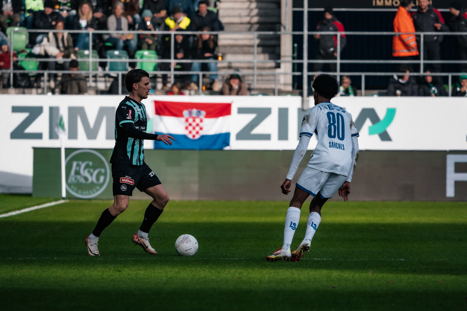 FC Saint-Gall 1879 et Lausanne-Sport FC au Kybunpark. (Christian António/LibsVisuals.com)