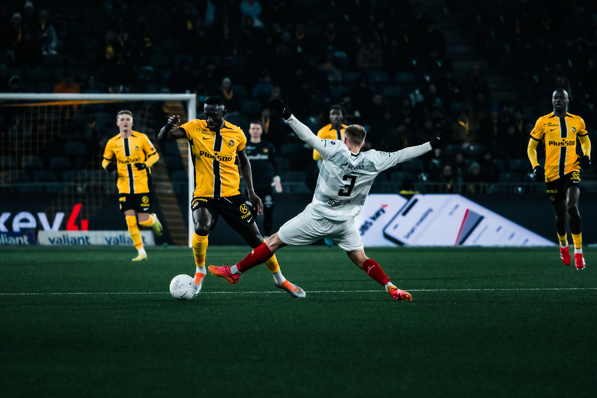 Silvere Ganvoula, Attaquant du BSC Young Boys lors du match entre BSC Young Boys et FC Winterthur au Stadion Wankdorf. (Christian António/LibsVisuals.com)