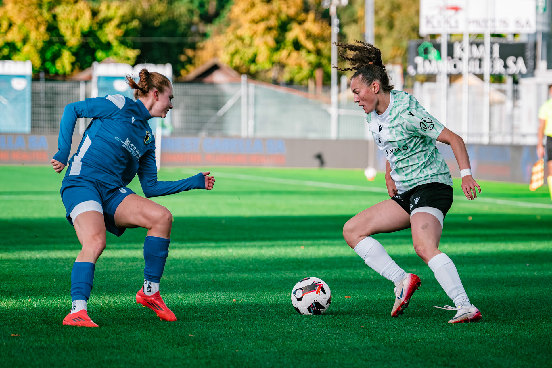 Match championnat LNB féminine opposant Yverdon Sport FC et FC Oerlikon/Polizei ZH 1 au Stade Municipal. (Christian António/LibsVisuals.com)